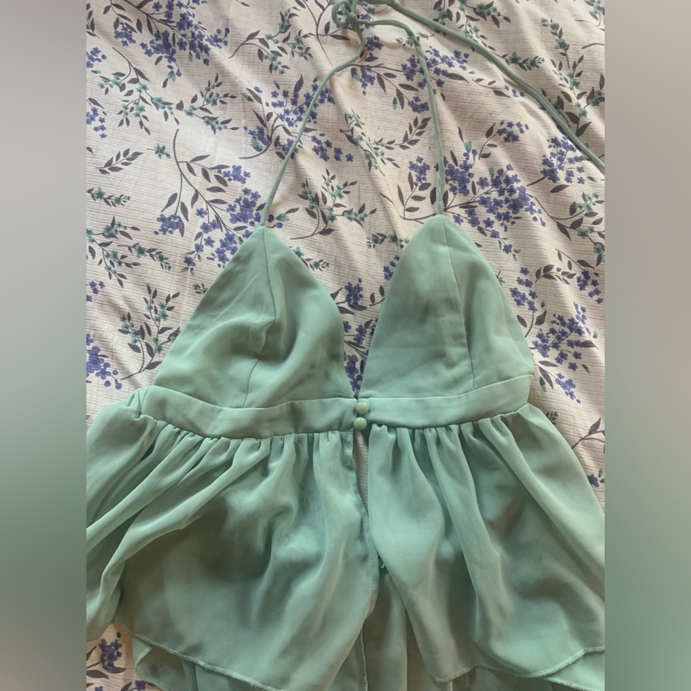 Shein Green Halter Top Summer